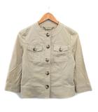 マイケルコース MICHAEL KORS ノーカラージャケット 七分袖 シンプル 4 ベージュ /KT37