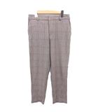 ロペピクニック ROPE Picnic テーパード チェック パンツ ロング ジップフライ 厚手 36 ベージュ レッド 茶 赤 /TT