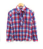 トミーヒルフィガー TOMMY HILFIGER 国内正規品 チェック シャツ 長袖 リボン コットン 綿 6 レッド 赤 ブルー 青 /FT3