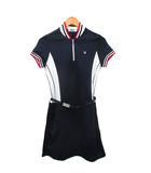 フィラ FILA ゴルフウェア ワンピース 半袖 ミニ ロゴ M ネイビー 紺 /KT22