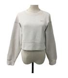 ナイキ NIKE カットソー トレーナー プルオーバー クルーネック DRI-FIT ショート 刺繍 ロゴ フリース 長袖 M ベージュ