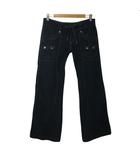  エッジオンオール EDGE ON ALL パンツ フレア ロング ウエストゴム ドロスト 無地 1 黒 ブラック