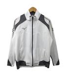 ミズノ MIZUNO ジャケット ジャンパー スタンドカラー スポーツウェア ジャージ ロゴ 刺繍 プリント 長袖 L 白 グレー ホワイト