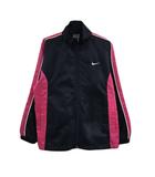 ナイキ NIKE ジャケット ジャンパー スポーツウェア スタンドカラー ライン ロゴ 長袖 130 (XS) 紺 ピンク ネイビー