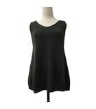 イエナ IENA ベスト ニット プルオーバー Vネック リネン混 無地 茶 グレー ブラウン