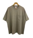 フリークスストア FREAKS STORE カットソー Tシャツ ラウンドネック プルオーバー 無地 半袖 L ベージュ