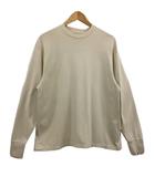 カットソー Tシャツ ラウンドネック プルオーバー 無地 長袖 M ベージュ