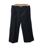 ヒューマンウーマン HUMAN WOMAN パンツ ストレート クロップド センタープレス 無地 ウール L グレー