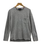 カットソー Tシャツ プルオーバー クルーネック パイル 長袖 M グレー