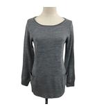 エフデ ef-de セーター ニット プルオーバー ラウンドネック リボン 無地 長袖 9 グレー