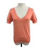 ドゥーズィエムクラス DEUXIEME CLASSE セーター ニット Vネック プルオーバー 無地 半袖 ピンク