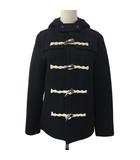 シップス SHIPS ダッフルコート ショート丈 メルトン 無地 ウール 長袖 M 黒 ブラック