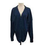 イエナ IENA カーディガン ニット Vネック リブ 無地 ウール 長袖 青 ブルー