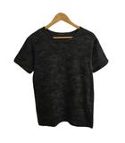 エストネーション ESTNATION Tシャツ カットソー プルオーバー ラウンドネック 迷彩 カモフラ 半袖 M 緑 茶 グリーン ブラウン