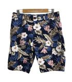 ユナイテッドアローズ A DAY IN THE LIFE UNITED ARROWS パンツ ショート ハーフ 花柄 S 青 ピンク ブルー