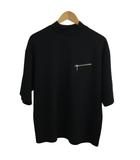 ノーアイディー NOID Tシャツ カットソー プルオーバー ハイネック 無地 半袖 ONE 黒 ブラック