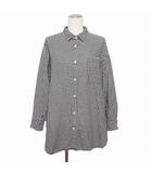 シップス SHIPS any ランネル ギンガム チェック シャツ 黒 白