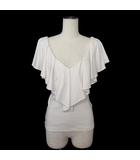 ラルフローレン RALPH LAUREN カットソー ノースリーブ  フリス ビックカラー XS 白