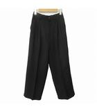フリークスストア FREAKS STORE パンツ スラックス ツータック ウエストゴム テーパード ポリエステル M ブラック 黒