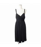 ザラ ベーシック ZARA BASIC ワンピース キャミソール キャミワンピ ギャザー S 黒