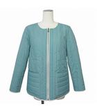 ランズエンド LANDS' END ジャケット プリマロフト PRIMALOFT 中綿 リバーシブル キルティング 撥水 ポリエステル M 水色 ホワイト 白