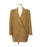 バーバリーズ Burberrys 90s ジャケット コート ダブル ウール カシミヤ 7 茶