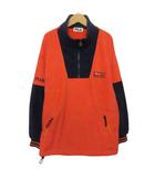 フィラ FILA 90s プルオーバー ジャケット フリース ハーフジップ 裾ドロスト ポリエステル L オレンジ ネイビー