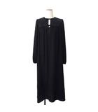 ルーニィ LOUNIE 40thANNIVERSARY ウエスタンワンピース 長袖 リボン フリンジ ポリエステル 38 ブラック 黒