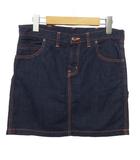 ブルーブルー BLUE BLUE スカート デニム ミニ オレンジステッチ 1 紺