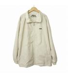 フィラ FILA ジャケット ブルゾン リバーシブル チェック ロゴ刺繍 裾ドロスト ポリエステル XL ベージュ
