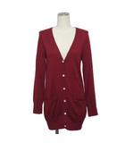 アーバンリサーチ ドアーズ URBAN RESEARCH DOORS カーディガン Vネック ロング 長袖 ウール ONE 赤 レッド