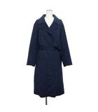 ウールリバー ロングトレンチコート 6 青 ブルー