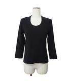 カットソー ストレッチ バックロゴ L 黒