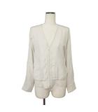 ブラーミン BRAHMIN ジャケット ブルゾン ジップ コットンリネン 38 ライトグレー