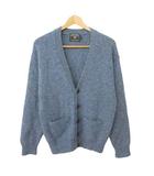 チャップス CHAPS ラルフローレン 90s カーディガン ニット Vネック くるみボタン M 青 ブルー
