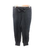 ジョガーパンツ テーパード リボン 34 XS 黒 ブラック /AU