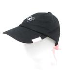  Melty 帽子 キャップ 野球帽 コットン リボン 刺繍 黒 ブラック /MN ●RY