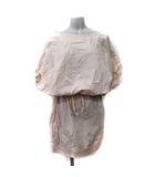 プラステ PLST ワンピース ひざ丈 七分袖 2 M ベージュ /YI