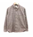 フリークスストア FREAKS STORE カジュアルシャツ グレンチェック 長袖 M ベージュ /YK