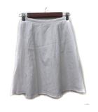 エフデ ef-de フレアスカート ひざ丈 9 M 白 ホワイト /YI