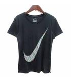 ナイキ NIKE Tシャツ カットソー クルーネック ロゴプリント 半袖M 黒 ブラック /YK ●RY