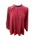 イネド INED シャツ ブラウス 長袖 11 ボルドーワイン /RT