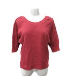 6 ROKU BEAUTY&YOUTH B&Y ロク ビューティーアンドユース カットソー 七分袖 赤 ボルドー /YI