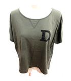 ダブルスタンダードクロージング ダブスタ DOUBLE STANDARD CLOTHING ニット カットソー Uネック 半袖 36 カーキ /RT
