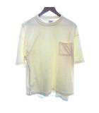 コーエン coen カットソー Tシャツ クルーネック ワッフル地 レイヤード 半袖 L 黄色 イエロー /AU