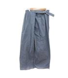 ビーセカンド B 2'nd ワイドパンツ 千鳥格子 F 紺 ネイビー /MN