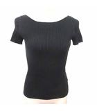 プロポーション ボディドレッシング PROPORTION BODY DRESSING ニット カットソー 半袖 2 M 黒 ブラック /YK