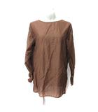 ラウンジドレス ガリャルダガランテ Loungedress GALLARDAGALANTE ワンピース ミニ チュニック 長袖 F 茶 ブラウン /YI