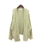 アズールバイマウジー AZUL by moussy カーディガン ニット ケーブル F 緑 グリーン /MN