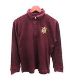 ラルフローレン RALPH LAUREN ポロシャツ 七分袖 刺繍 長袖 5F XL 赤紫 レッドパープル /AU